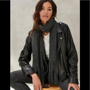 LUCKY BRAND Super Soft Dark Gray Scarf